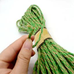 Corda tecida de cânhamo e juta colorida de 4mm para artesanato diy, embalagem de presente artesanal, acessórios, cabos, decoração de casa, 10 metros/lote - Image 5