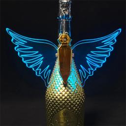 Recarregável LED Borboleta Asas, Champagne Garrafa Sparklers Luz, asas do anjo, incandescência Wine Cap Serviço, Strobe Baton, Topper Luz - Image 3