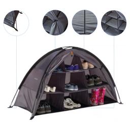 Impermeável Camping Cabinet Tent com 9 Prateleiras, Tenda dobrável multifuncional, Compacto e portátil, Tenda de armazenamento ao ar livre - Image 3