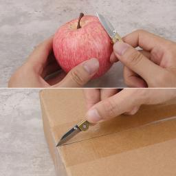 Mini chaveiro utilitário dobrável de latão, canivete pequeno para homens, abridor de envelope, ao ar livre, minúsculo, pacote - Image 5