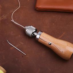 IMZAY Conjunto De Ferramentas De Costura De Couro Máquina De Costura Manual Kit Speedy Stitcher Tesoura De Fio De Linha Encerada Ferramenta De Artesanato De Reparação De Couro - Image 3