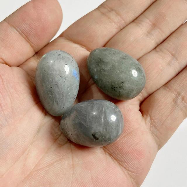 Pedra Natural Oval Colorida Polida para Decoração e Artesanato - 20x30mm em Atacado