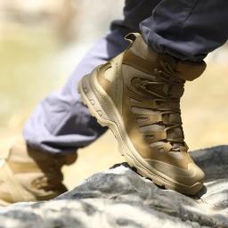 Tactical impermeável High Top Boots, Sapatos de trabalho tático masculino, Botas de treinamento de campo de caça, Outdoor montanha escalada caminhadas botas - Image 4