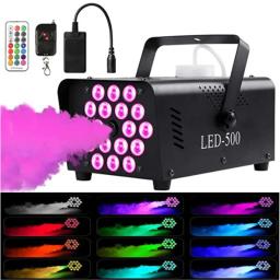 Máquina De Fumaça De Disco Colorido, Fogger Ejector, DJ, Natal, Festa De Casamento, Efeitos De Luz De Palco, Máquina De Nevoeiro, 500W, Remoto, Dropship - Image 1