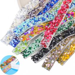 Auto-adesivo cristal strass adesivo, fita do diamante, DIY artes artesanato, decoração do carro e telefone, 1 quintal - Image 1
