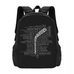 Grande capacidade 3D impressão hóquei jogadores mochila, impressão dobrável, bonito - Image 1