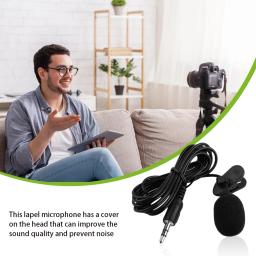 Microfone De Lapela Profissional Com Fio, Redução De Ruído, Performance De Palco, Entrevista, Microfone De Gravação De Som Com Escudo De Vento, 3,5mm - Image 4