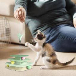 Cat Toy Tower Tracks Interactive Pet Toy, Brinquedos de diversões de treinamento Bola de gatinho, Cat Supplies, 4 Camadas - Image 5