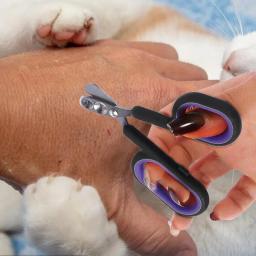 Aparador de unhas para pequenos animais de estimação, cortador de unhas de cachorro, tesoura pequena redonda, aparador anti-júri, ferramenta profissional de aliciamento - Image 3