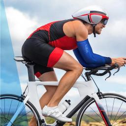 Braço mangas para proteção solar, manga de compressão para ciclismo, esportes, corrida, basquete, 1 par - Image 4