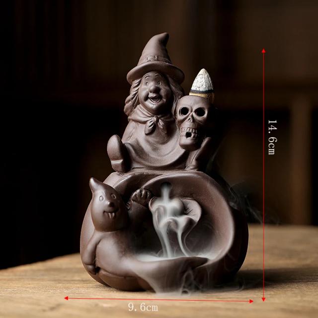 Incensário de Areia Roxa - Queimador de Incenso para Decoração da Casa e Ritual de Bruxa com Design de Assento de Agaric