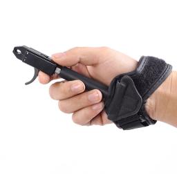 1pc pinça de tiro com arco liberação ajuda cor preta arco composto cinta tiro pro seta gatilho pulseira arco tiro com arco - Image 1