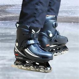 (Patins de gelo de dupla finalidade) patins para iniciantes, patinação artística, sapatos de skate inline de quatro rodas profissionais para adultos - Image 6