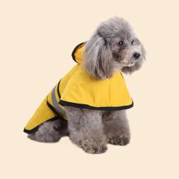 Impermeável para cães grandes, Roupa ajustável para animais, Casaco de chuva leve, Poncho Hoodies com Strip Reflective - Image 3