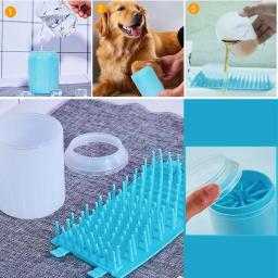 Dog Paw Washer Cup, Dog Paw Cleaner, Atuador leve da pata do gato do cão, Escova macia portátil, Lavadora do pé do animal de estimação - Image 6