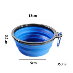 Grande dobrável Silicone Pet Bowl, Dog Feeder, Viagem ao ar livre, cachorro portátil Food Container, Dog Dish, 350 ml, 1000ml - Image 6