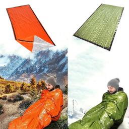 Saco de dormir portátil à prova d'água para sobrevivência de emergência, equipamento de acampamento edc ao ar livre, saco térmico, kit de primeiros socorros, cobertor mylar - Image 1