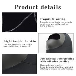 Chapéu de natação de neoprene com ombro para homens e mulheres, Capuz de mergulho, Traje para natação e mergulho, 3mm - Image 5