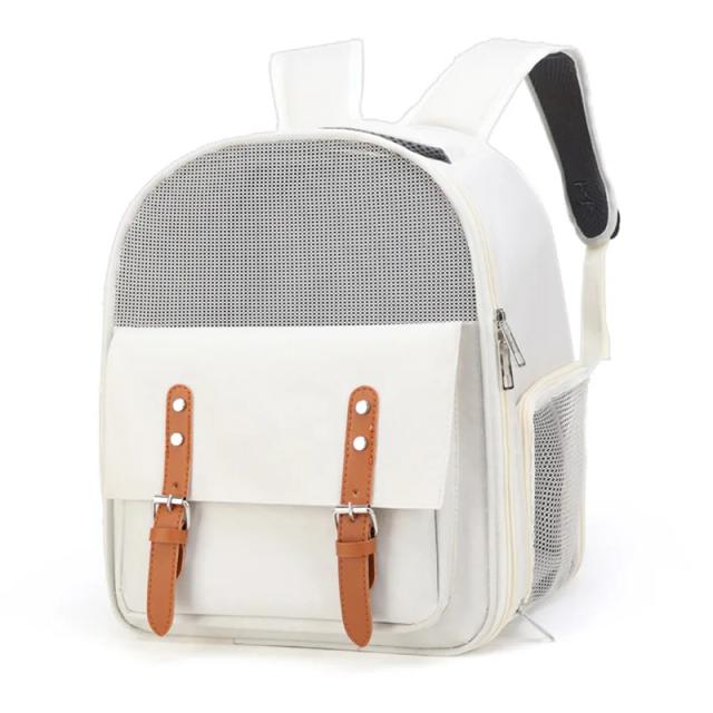 Mochila Transportadora Respirável para Gatos e Pequenos Cães: Conforto e Estilo em Viagens