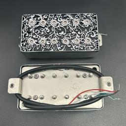 Captador Humbucker de latão oco, Coil Splitting Pickup para LP Guitar Chrome, Alnico 5 LP, 4 cabo de despesas, 7.5k 15k - Image 2