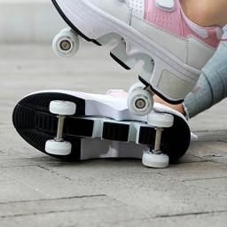 Sapatos Deform Roller Skate para mulheres, patins de 4 rodas, tênis Runaway Parkour, sapatos de deformação, presente para jovens e adultos - Image 5