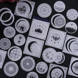 Bloco de notas astro, 30 peças, moon, diário, etiqueta, simples, ins, material de papel para mensagem, lua, planta - Image 3