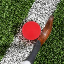 Bola vermelha do hóquei para crianças e pai, bolas do hóquei da rua com impacto visual forte para a prática individual - Image 3