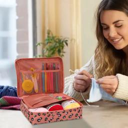 DIY Crochet Kit para iniciantes e adultos, tricô suprimentos, inclui fios, ganchos e mais conjunto de crochê com saco, iniciante - Image 5