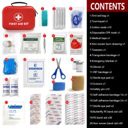 Completo impermeável Outdoor Viagem Kit de Primeiros Socorros, Caixa de Sobrevivência de Emergência do carro, Home Small Camping Box, 129pcs - Image 1