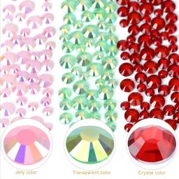 QIAO-Resina Rhinestones Set, Glitter Gelly Crystal Garment, Decor Roupas, Flatback Strass para Nail Art, 3mm, 4mm, 5mm - Image 4