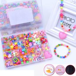 DIY Handmade Frisado Brinquedo com Acessório Conjunto para Crianças, Criativo 24 Grade, Fazer Jóias, Brinquedos Educativos, Presente para Menina - Image 1