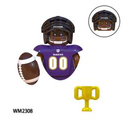 Mini Action Figure Toys, Futebol, Rugby, Basquete, Esportes, Pacote de Jogador, NFL, Blocos de Construção, 24Pcs, Conjunto - Image 5