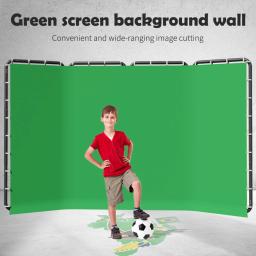 Cenário de Tela Verde Chromakey Grande Portátil com Suporte, Fundo De Fotografia, Sistema De Suporte, 240x400cm, Fotografando Vídeo - Image 1