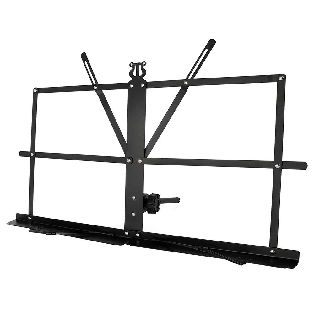 Foldable Music Sheet Tripod Stand, Suporte de aço inoxidável Desktop Music, Suporte ajustável com saco, Acessórios para instrumentos musicais - Image 1