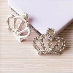 10 Pçs/lote 30*25MM Strass Tiara Coroa Enfeite Ornamento Para Acessórios DIY Suprimentos Artesanato - Image 4