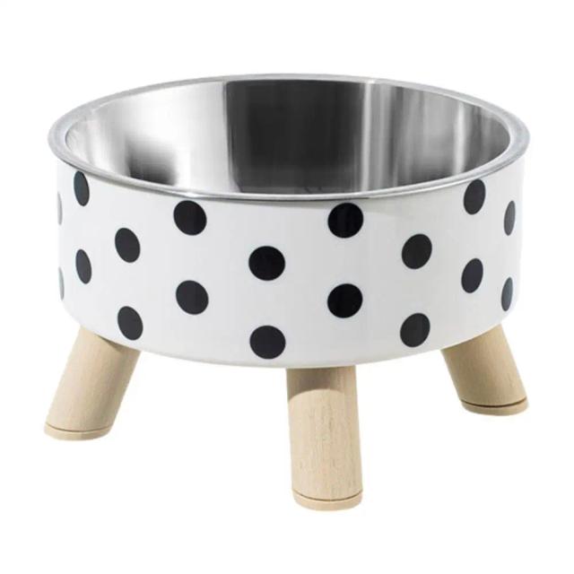 Tigela Elevada para Pets de Aço Inoxidável: Ideal para Cães e Gatos com Comida e Água