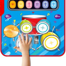 Tapete de piano musical para crianças, 80x50cm, brinquedos educativos, teclado de chão, tambor, tapete de dança com instrumentos, brinquedo de sons - Image 3