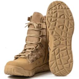Bota de combate verde deserto marrom bota leve botas de treinamento botas de caminhada para homem botas táticas bota masculina - Image 6