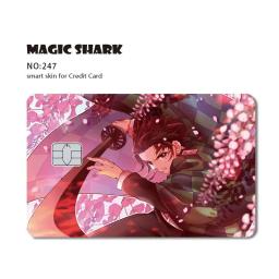 Anime Cartoon Case Sticker Film, Coelho Hunter Wing Cat, Pele fosca, Cartão de crédito, Cartão de dívida, Grande, Pequeno, No Chip - Image 6