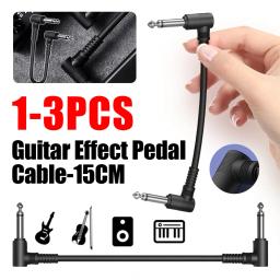 Cabo de pedal para guitarra, amplificador de guitarra elétrica 6.35 com 15cm para efeito de baixo, acessórios para instrumentos musicais - Image 1