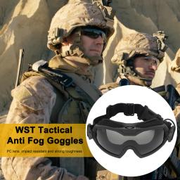 Óculos para esportes ao ar livre com lente transparente Óculos de Airsoft Paintball com micro ventilador Proteção ocular resistente a riscos para caça - Image 2