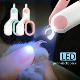 Cortador de unhas profissional com luz LED para animais de estimação, aparador de garras, kit de ferramentas para cães e gatos, cachorros e gatinhos, trava de segurança - Image 1