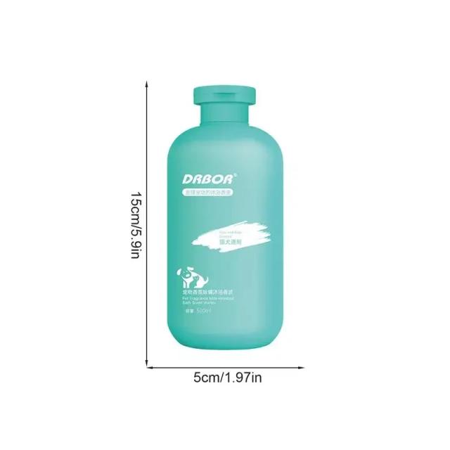 Shampoo Pet 2 em 1 para Cães - Gel de Banho com Limpeza Profunda, Remove Odor e Deixa Perfume Duradouro, Suave e Não Irritante, 500ml