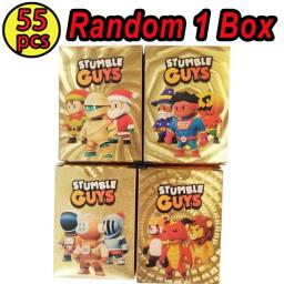 Shiny Gold e Silver Foil Shiny Coleção Cartões, Stumble Guys, Anime Jogo de Tabuleiro, Flash Figure, Trading Card, Aniversário e Presente de Natal, 55PCs por Conjunto - Image 1