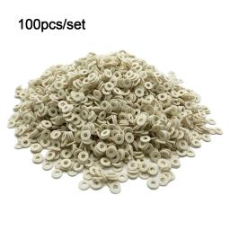 Almofadas de feltro de lã para trompete, 100 peças, anéis, almofada, substituição de instrumento de cobre, preto/branco, leve, adequado para a maioria dos trombetas - Image 3