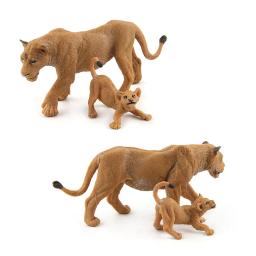 Animais selvagens modelo simulado realista do leão, material do PVC, coleção da família do leão, brinquedos da decoração para crianças, presentes do aniversário - Image 3