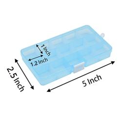 Caixas De Armazenamento De Jóias, Embalagem Ajustável, Transparente Ferramenta Caso Artesanato, Strass Organizador, Display Containers, Plástico - Image 4