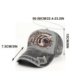 Colar Bonés de beisebol retro bordados denim para homens e mulheres, chapéu Hip Hop ajustável, chapéu casual, streetwear, chapéu pai, chapéus de sol de algodão - Image 3