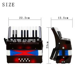 Ar-60 Instrumentos de Teclado Profissional, Acordeão Celulóide, 8 Bass, Vinho Escuro, Adequado para Desempenho, Aprendizagem, 17 Chaves - Image 3