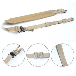 Caça tática rápida ajustável mk2 rifle sling cinta tiro 2 pontos acolchoado arma sling alça de ombro - Image 2